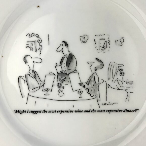 Vintage “The New Yorker” Appetizer Plate Set of 8 Cartoon Plates - Picture 8 of 10